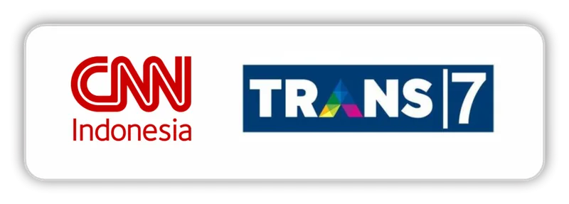 Logo CNN Indonesia dan Trans7, media yang meliput Kolam Ikan Erengan